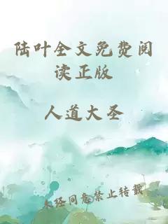 陆叶全文免费阅读正版